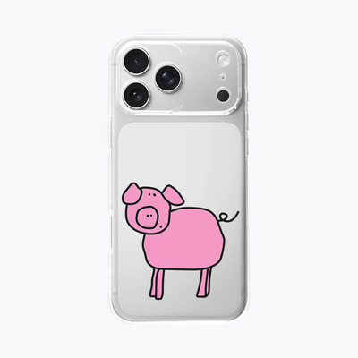 海浪公园【拍三免一】粉红小猪精孔适用于苹果17PM手机壳tpu透明软壳硅胶三星s25至尊小米17pro华为