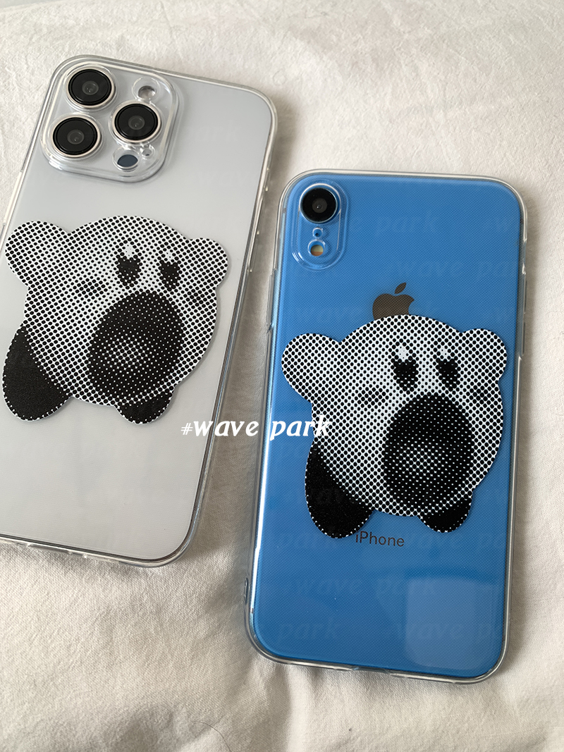 海浪公园【拍三免一】黑白星之卡比可爱复古适用于iPhone15promax手机壳tpu透明软壳小米三星vivo
