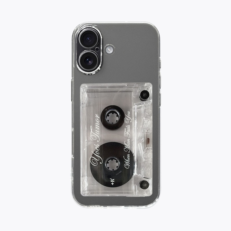海浪公园【拍三免一】复古磁带适用于苹果17PM手机壳tpu透明软壳黑色硅胶三星s25至尊小米17pro华为