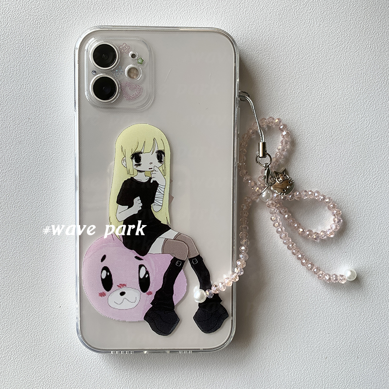 海浪公园【拍三免一】亚潮女孩可爱小众日韩风亚全包软壳适用于iPhone15promax手机壳tpu透明软壳mate60pro