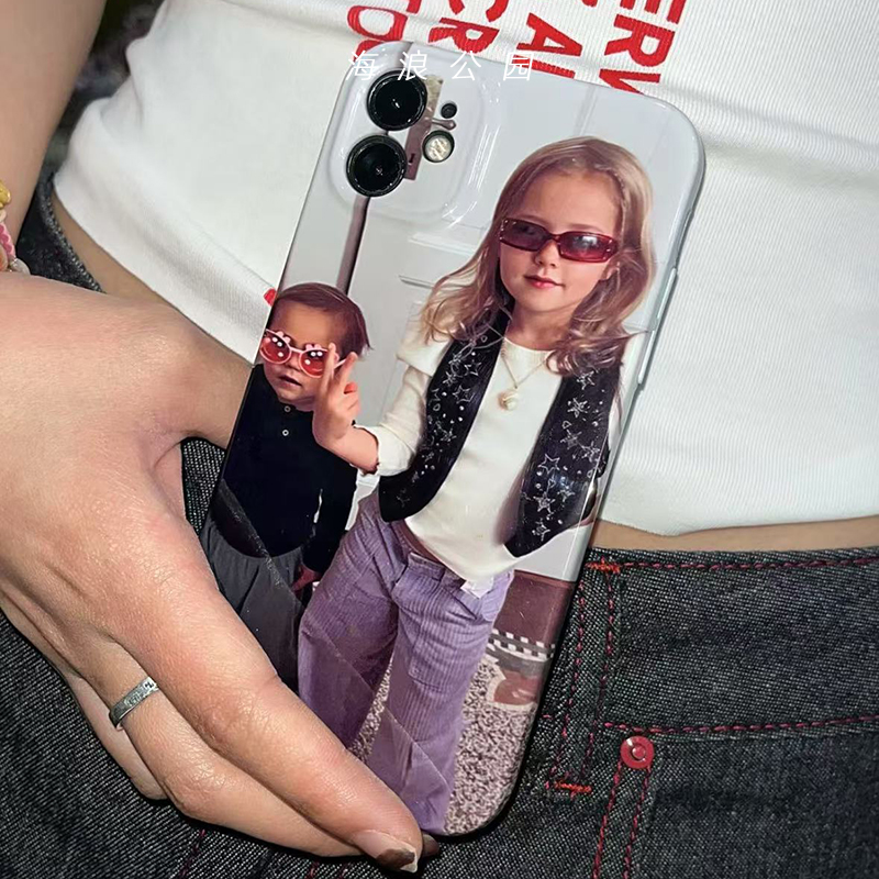 海浪公园【拍三免一】童趣欧美小孩时髦适用于苹果17PM/15/xr菲林精孔硬壳手机壳保护套个性华为p70小米15pro