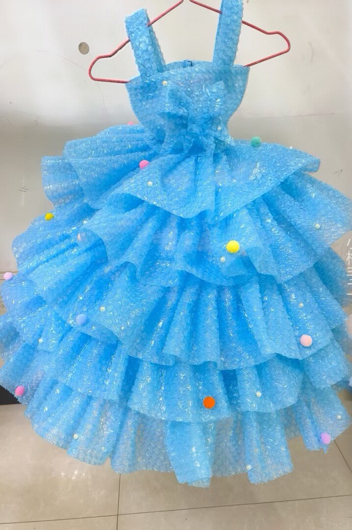 儿童环保服装时装秀女童成人气泡膜创意手工diy制作连体走秀演出,童装/婴儿装/亲子装,儿童礼服,淘宝优惠券,粉丝福利购,淘宝优惠卷