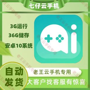 七仔云手机小七云手机月卡激活码安卓10系统3G运存36储存自动发货