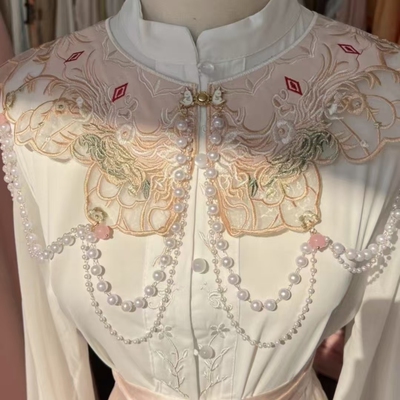 绝美云肩马面裙旗袍配饰汉服刺绣古装复古学士服国风中式表演披肩