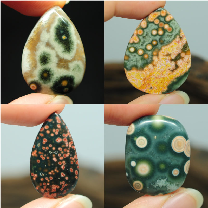 天眼鱼子海洋碧玉吊坠独特稀缺