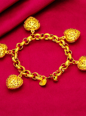 礼物礼品首饰镂空五爱心手链礼物女生手链手串跨境饰品菲律宾首饰