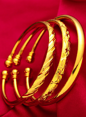 礼物礼品首饰新款黄铜镀礼物开口满天星手镯欧币镀礼物久不掉色婚