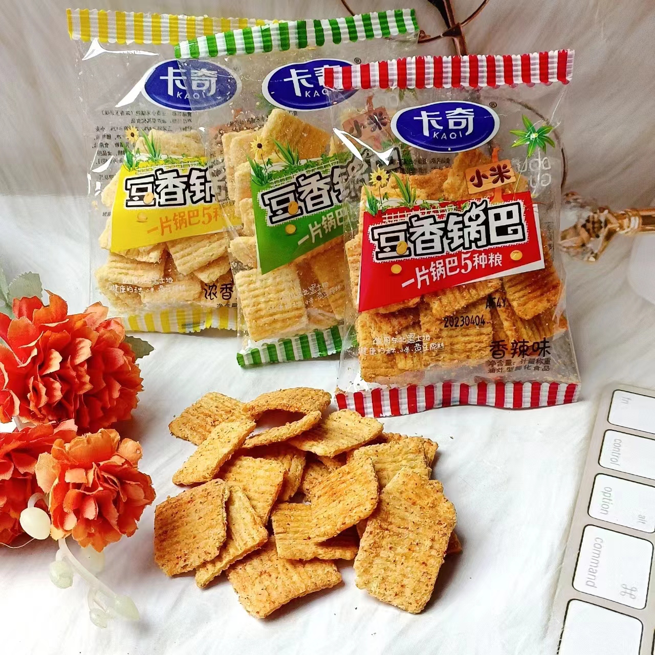 卡奇小米豆香锅巴香辣浓香玉米烧烤味独立小包装网红爆款零食小