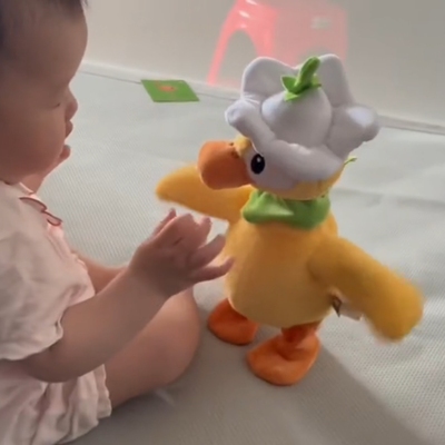 婴儿玩具复读鸭会走路学舌说话的鸭子儿童宝宝安抚小黄鸭玩偶礼物