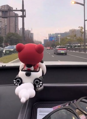 新款怀旧跑跑卡丁车模型宝宝熊猫G3纪念款手办漂移旋车载摆件