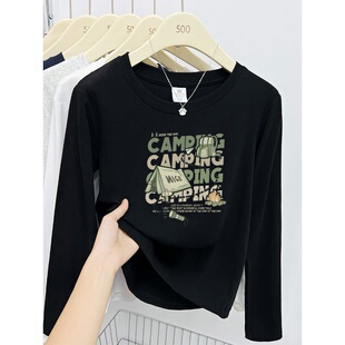 2026新款上新女装长袖T恤女春季女士气质早春上衣薄款内搭打底衫