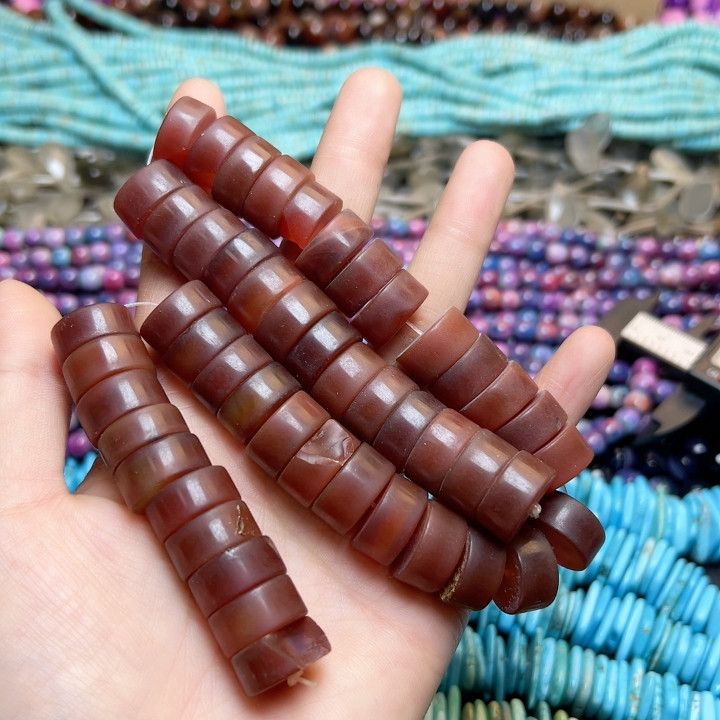 M790 微瑕16mm红玛瑙直切孤品一条