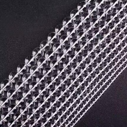 k9白水晶散珠半成品diy圆珠手工串珠手串手链3mm～20mm