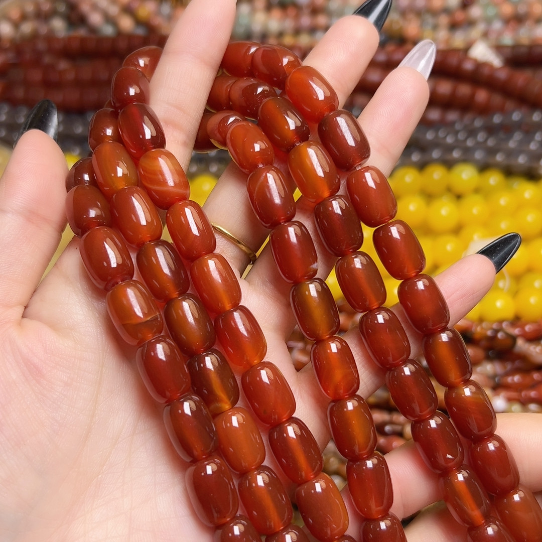 C88 10*13mm天然红玛瑙桶珠一条,饰品/流行首饰/时尚饰品新,其他DIY饰品配件,淘宝优惠券,粉丝福利购,淘宝优惠卷