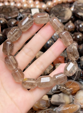 h595天然茶晶切面12mm一条
