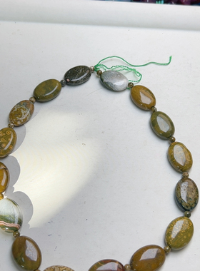 y682天然海洋碧玉一条15m m