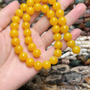R271黄玛瑙圆珠10mm一条