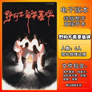 野狗不需要墓碑剧本杀电子版手册复盘6人现代惊悚还原完整版手册
