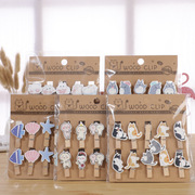 hộp nhựa vuông trong suốt Sáng tạo phim hoạt hình bằng gỗ clip ảnh đa chức năng tập tin gỗ clip mở trường sinh viên cửa hàng văn phòng phẩm - Trang chủ hộp nhựa nắp nhôm