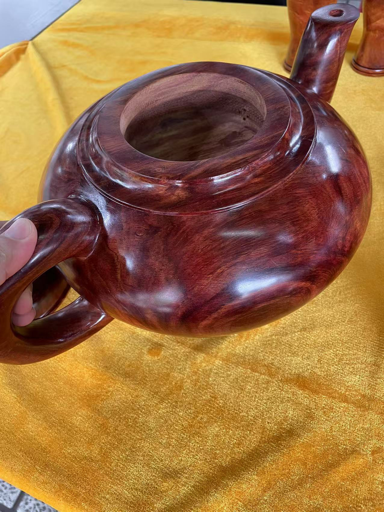 海南黄花梨紫油梨，超级大茶壶摆件一体壶海口发货一物一拍