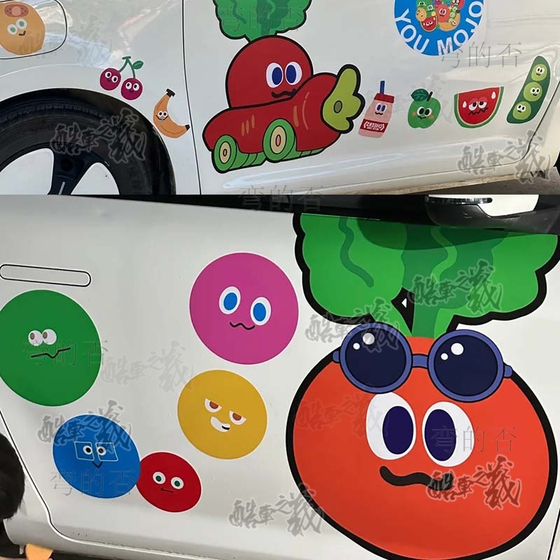 适用五菱宏光MINI卡通wmls车贴纸 五菱缤果五月天粉丝后援拉花