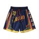 美式 库里复古网眼篮球短裤 男不过膝四分运动健身涂鸦宽松休闲速干