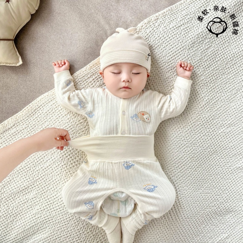 婴儿12个月贴身睡衣秋衣两件套