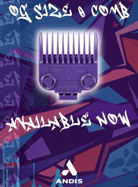 ANDIS安迪斯电推剪卡尺套安第斯紫色渐变理发器单磁吸限位梳