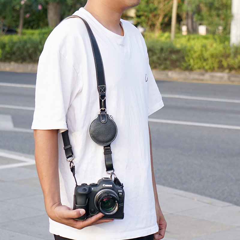 适用佳能EOS R5相机包R63代保护套R8复古底座R6二代收纳包RP肩带