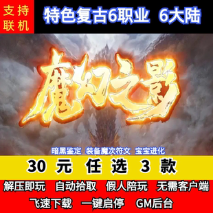 老王传奇单机版魔幻之影恐惧之地暗黑六职业魔次6大陆GM后台微端