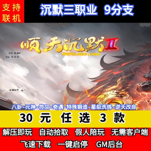 老王传奇单机版顺天沉默特色复古三职业九分支八卦元神GM后台微端