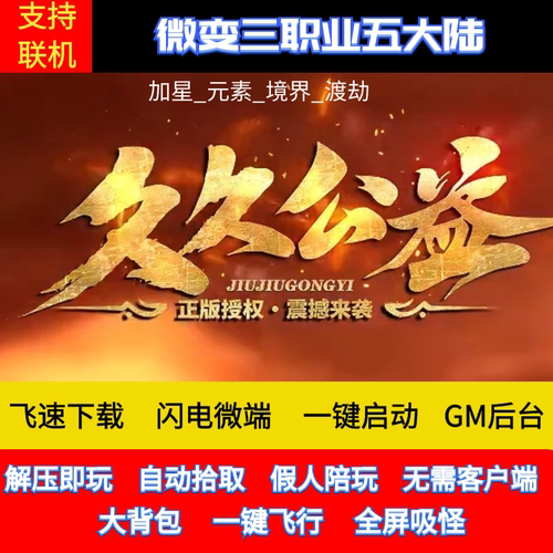 老王传奇单机版久久传奇公益微变三职业五大陆假人GM微端联网联