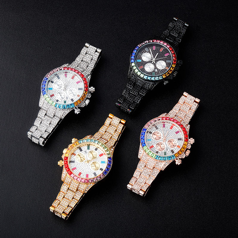 Luxury Watches Diamond Quartz Watch Hip Hop Wristwatch 手表