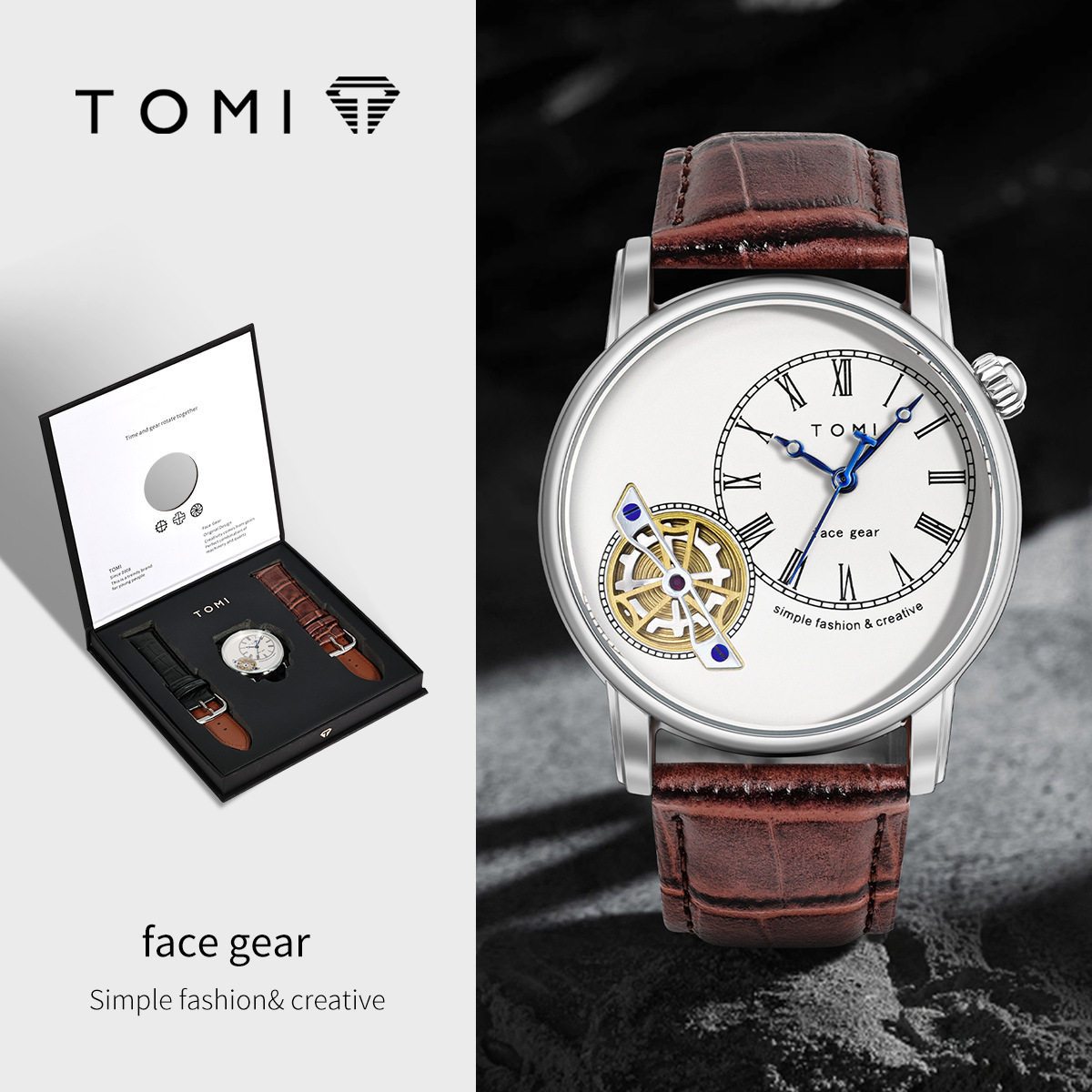 High Quality Wristwatch for Men Business Watch Gift 商务手表