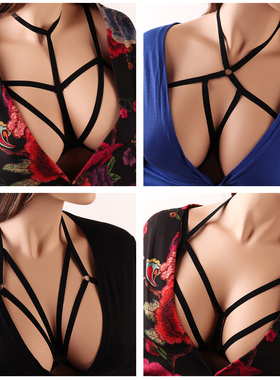 Sexy Women Elastic Bra Bandage Strappy Halter Bra Bustier