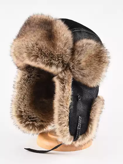 Winter Faux Fur Hat With Ear Flaps Russian Outdoor Warm Cap