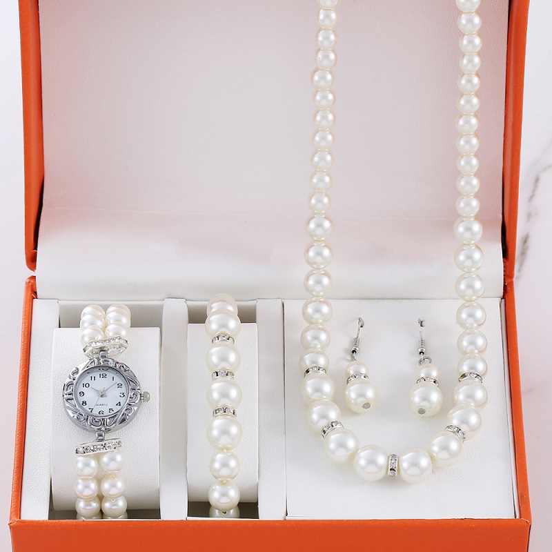 women quartz watch gift necklace earrings bracelet手表套装女