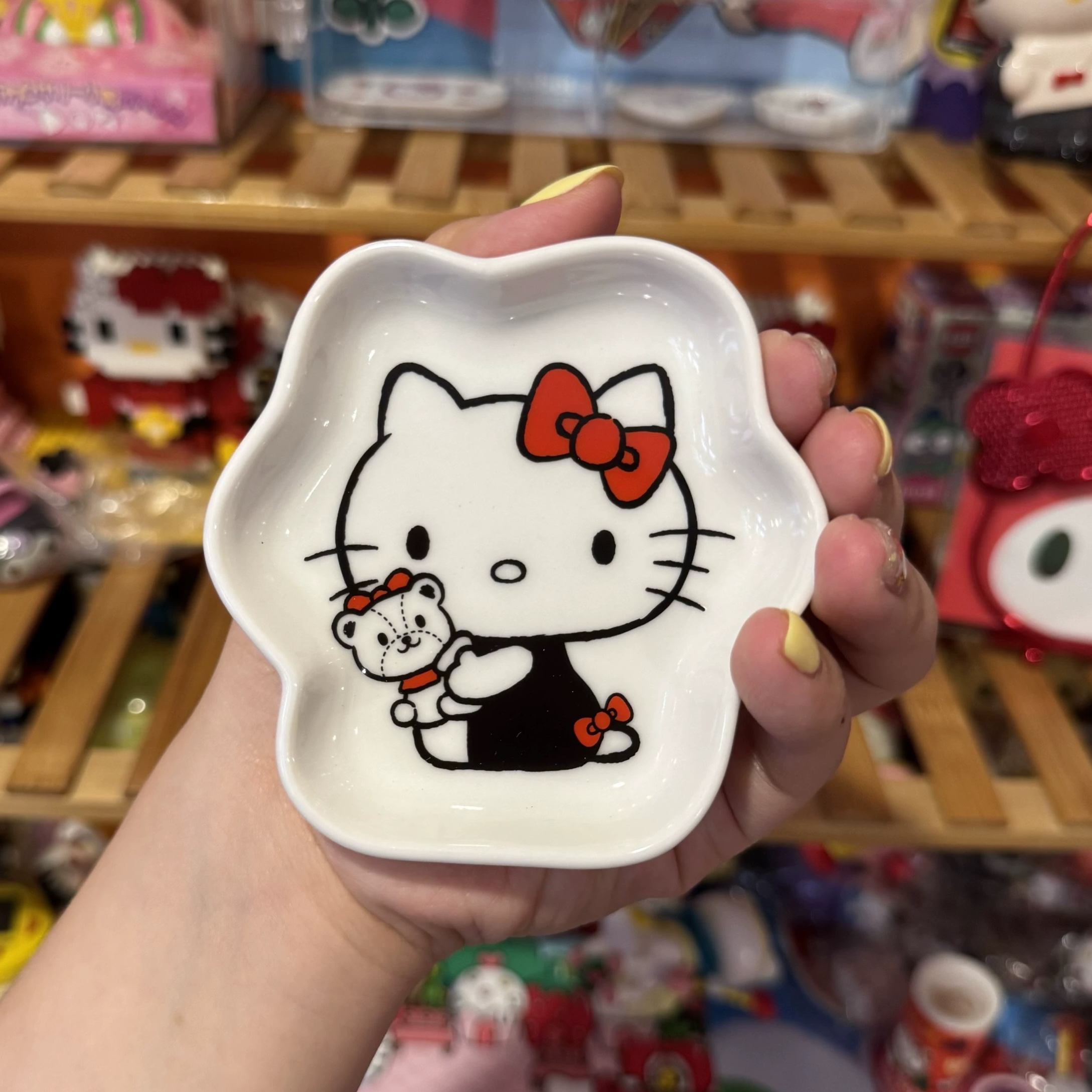 Hellokitty可爱卡通小熊玩偶陶瓷调味碟家用调料碟酱油碟小料碟