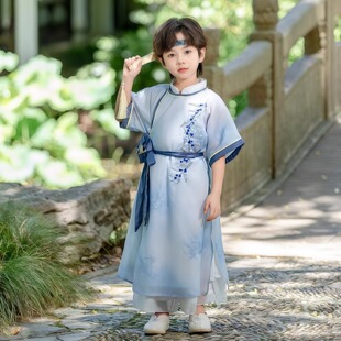 男童汉服2026新款儿童帅气国风宝宝毕业照日常服表演服唐装新中式