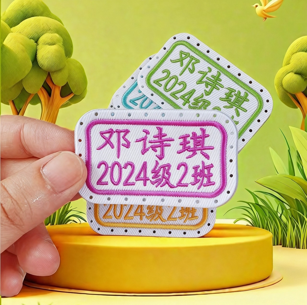 幼儿园刺绣防水可缝制姓名贴