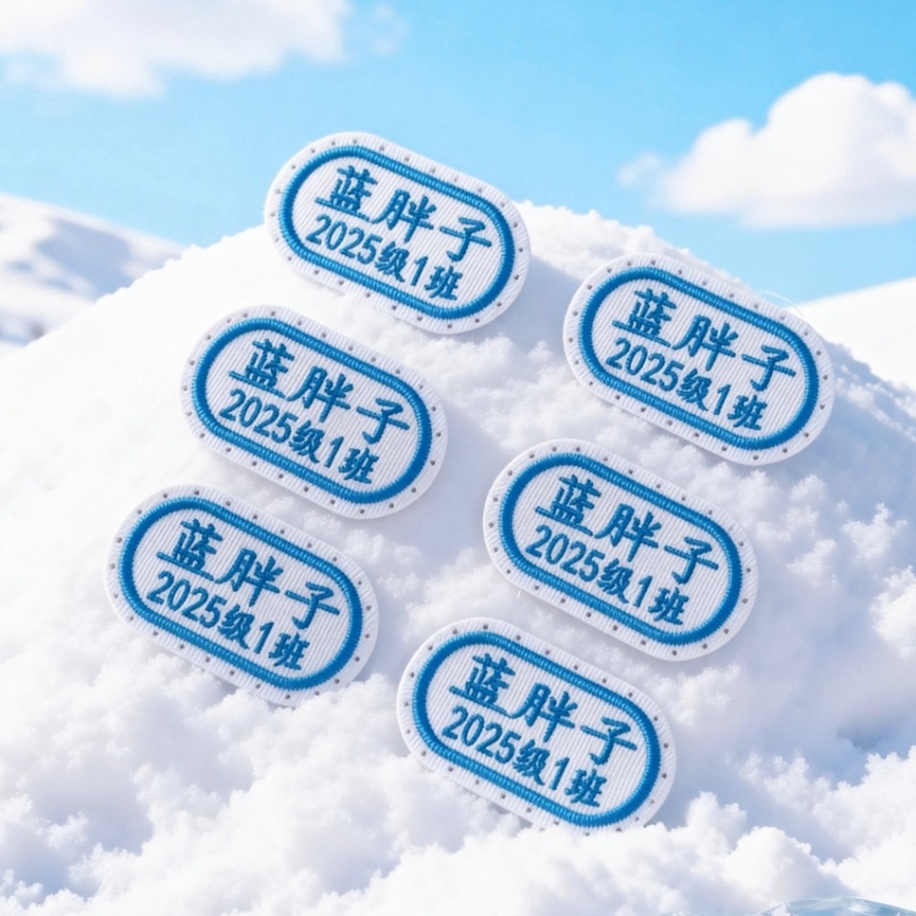定制班级刺绣名字贴有缝孔儿童校服姓名贴防水可缝幼儿园中小学生图片