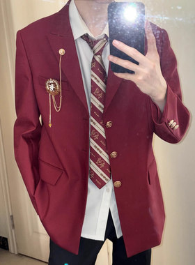 原创男生dk西装制服外套