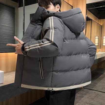 羽绒棉服男士冬季新款加绒加厚保暖棉衣冬天潮牌工装棉袄防寒外套