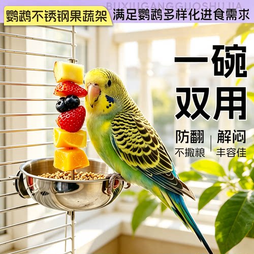 宠帮仕鹦鹉不锈钢果蔬架