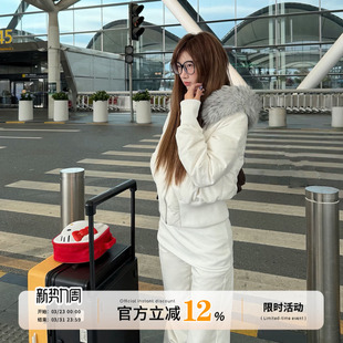 90绒羽绒服冬保暖收腰显瘦外套 饭饭又饿了韩系毛领短款 清仓价