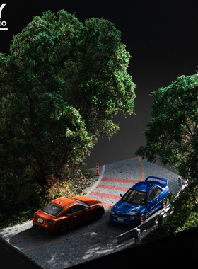 1/64《山道追走》场景 GC8 VS GT86 头文字d名场面