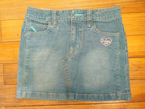 DAISY LOVERS蓝色牛仔短裙140/150