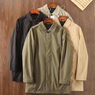 休闲商务通勤中长款 欧洲单 户外时尚 男士 防泼水风衣外套 春季