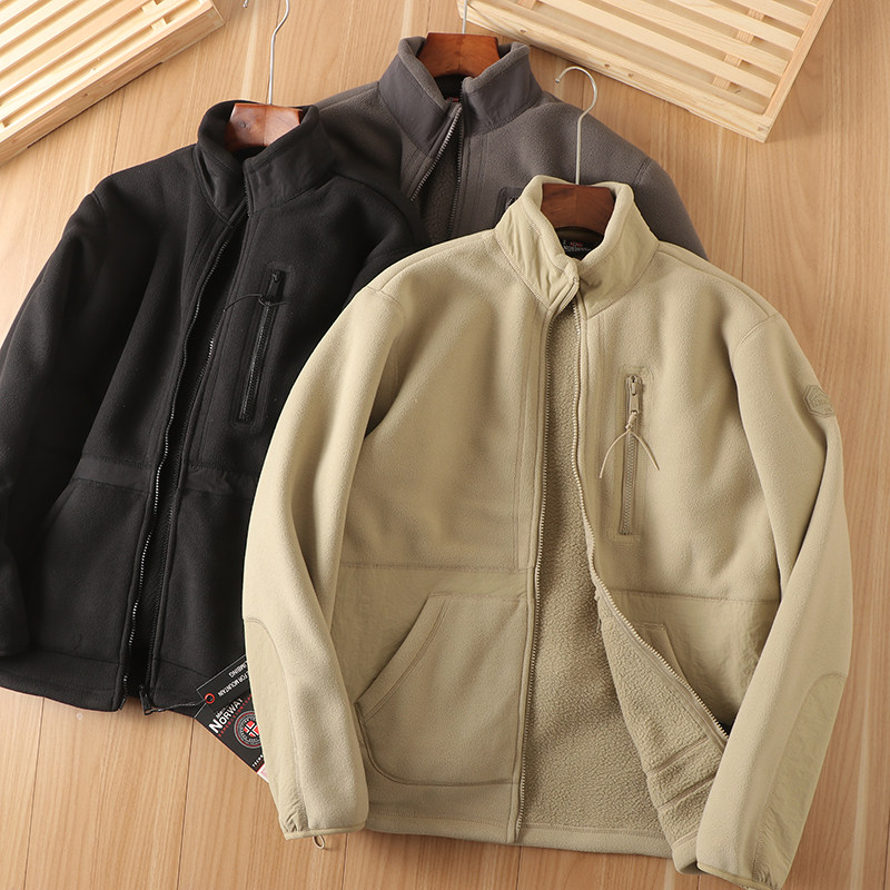 出北欧原单羊羔绒立领夹克男士户外防风加绒加厚摇粒绒防寒外套,男装,夹克,淘宝优惠券,粉丝福利购,淘宝优惠卷