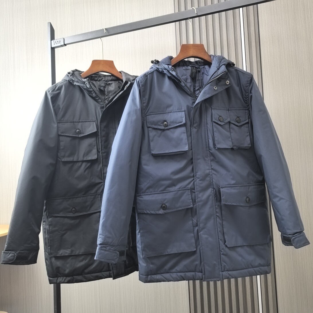 冬季男士加厚保暖中长款工装棉衣